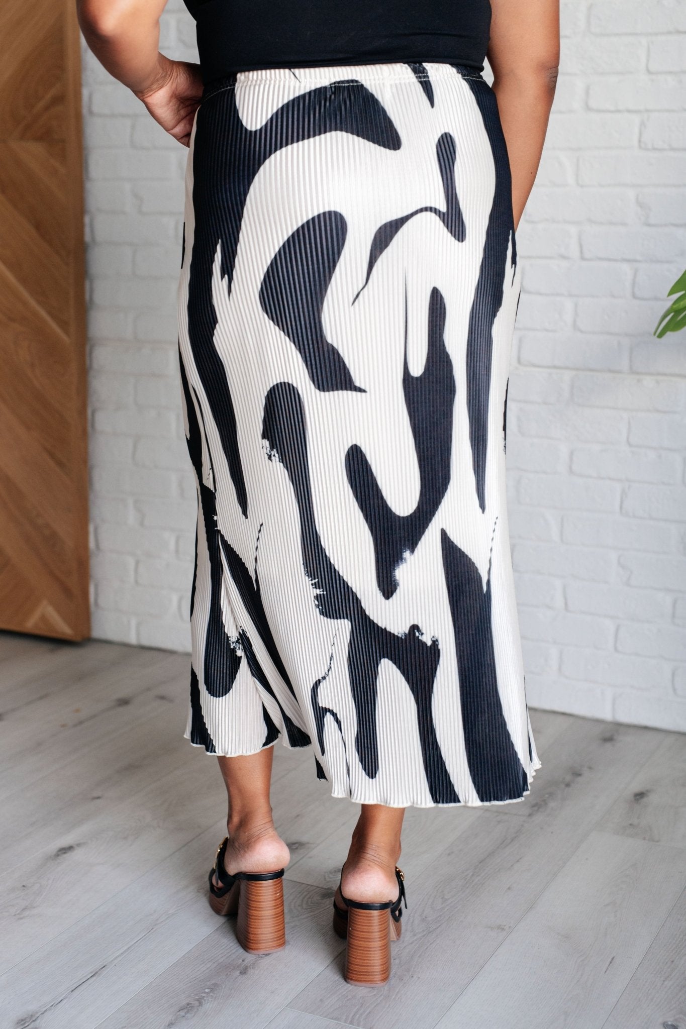 Thoroughly Modern Plisse Midi Skirt - Loving God