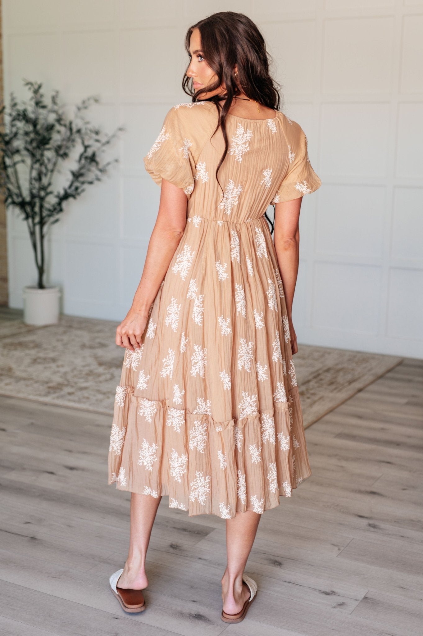 Trusting My Intuition Balloon Sleeve Dress in Camel - Loving God