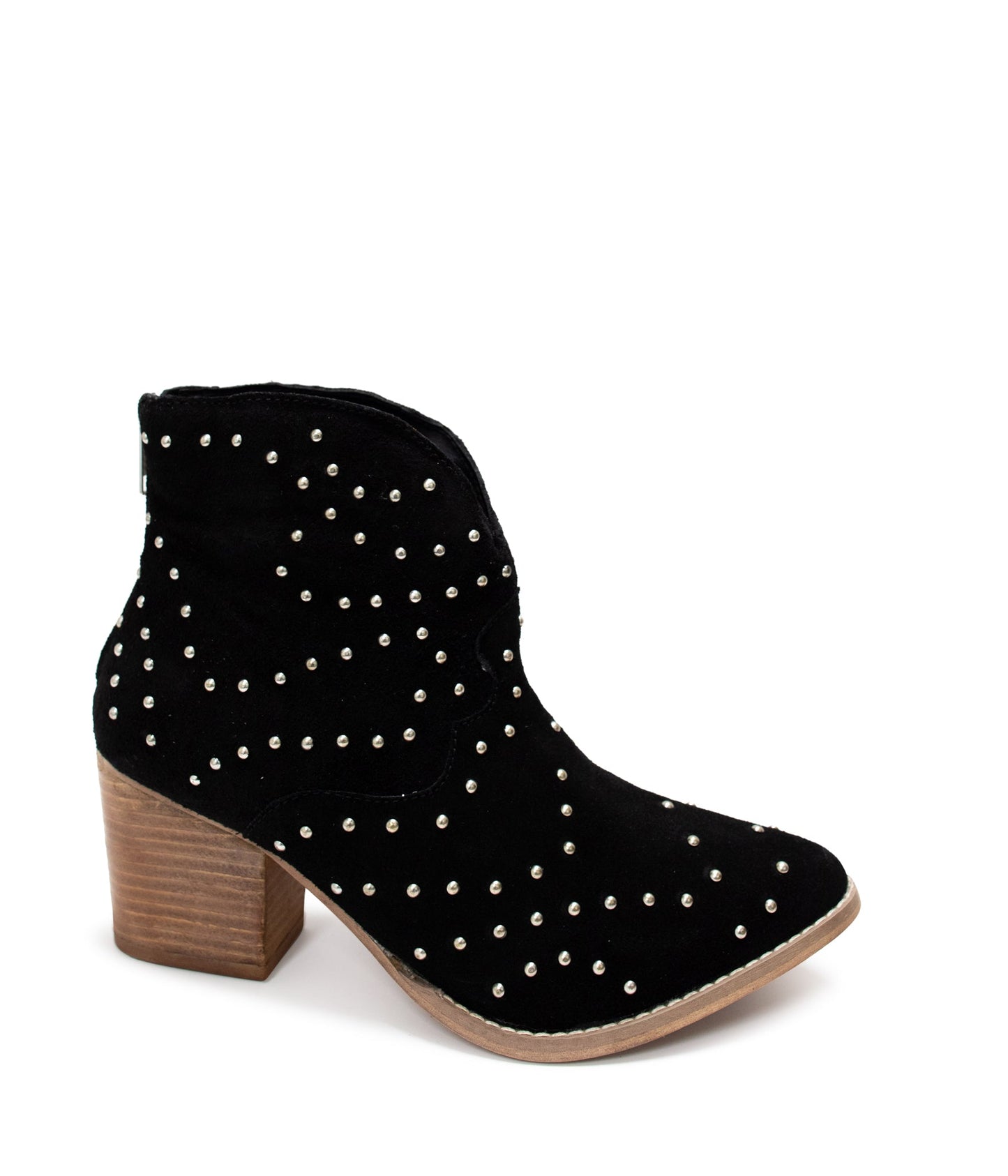 Twilight Studded Heeled Ankle Boot in Black - Loving God