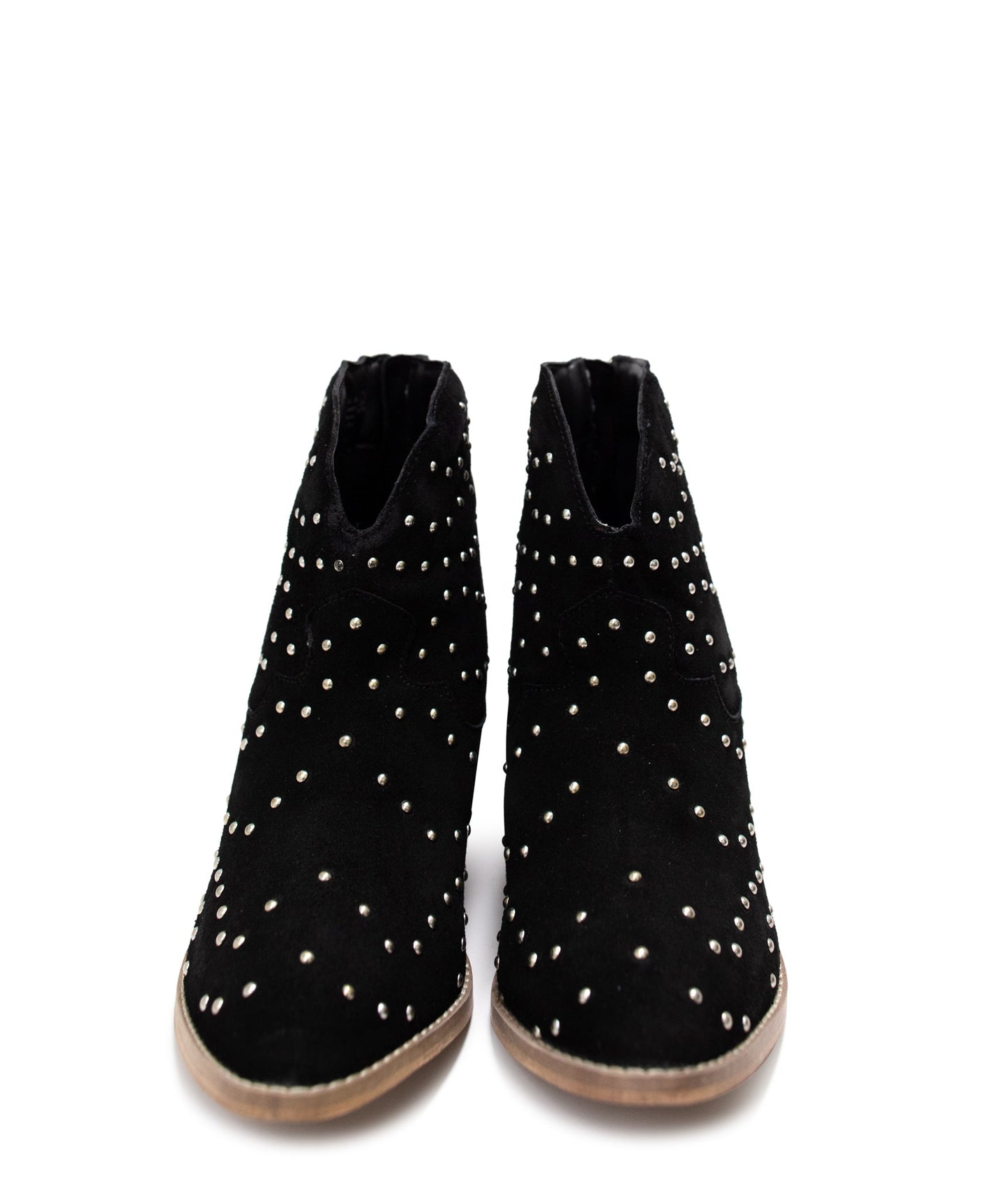 Twilight Studded Heeled Ankle Boot in Black - Loving God