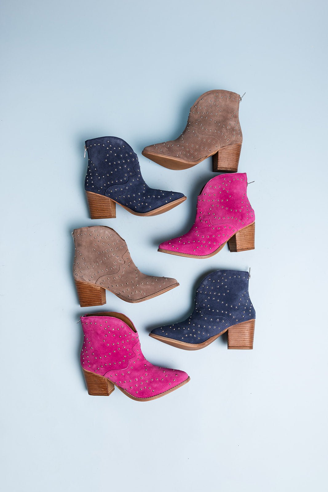 Twilight Studded Heeled Ankle Boot in Black - Loving God