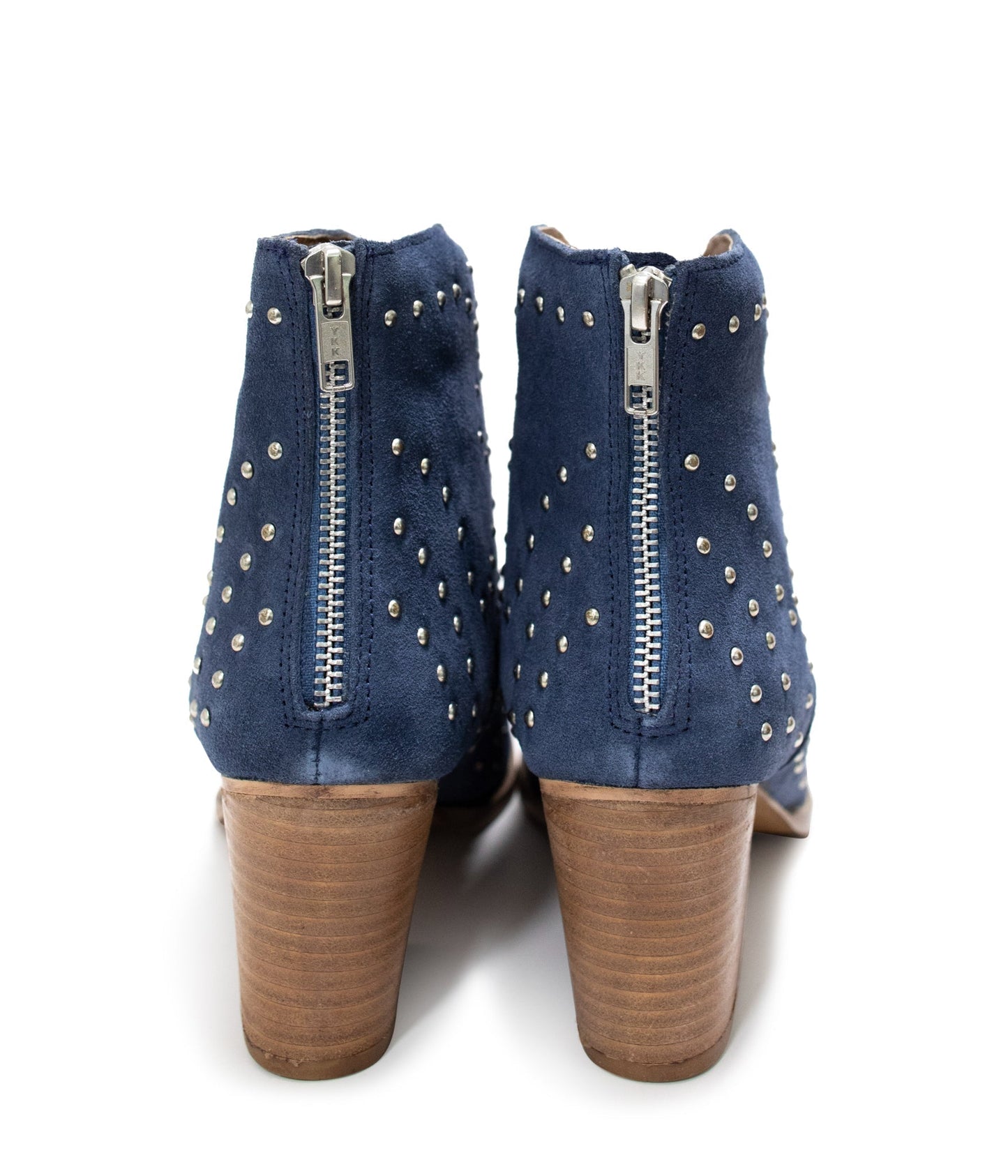 Twilight Studded Heeled Ankle Boot in Denim - Loving God