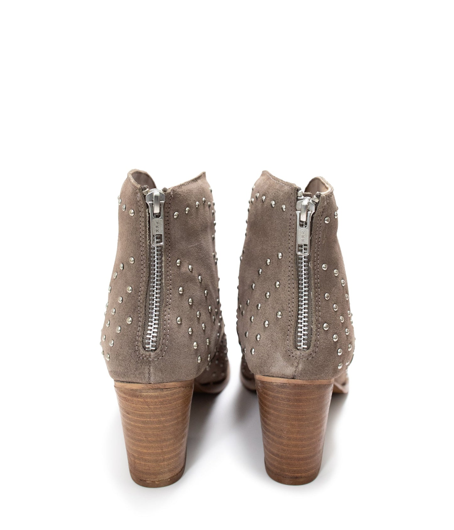 Twilight Studded Heeled Ankle Boot in Taupe - Loving God