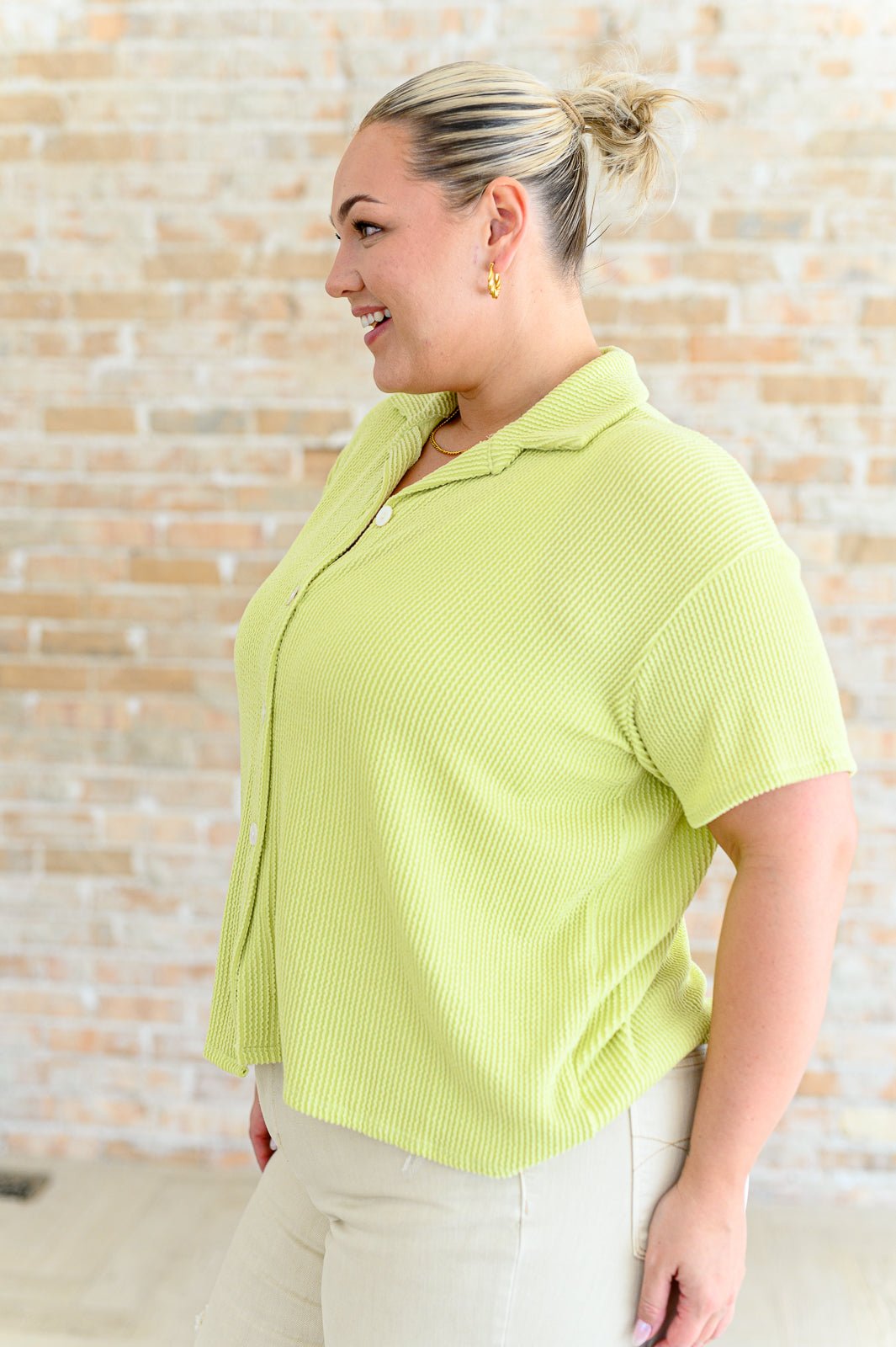 Two's Company Ribbed Button Down - Loving God
