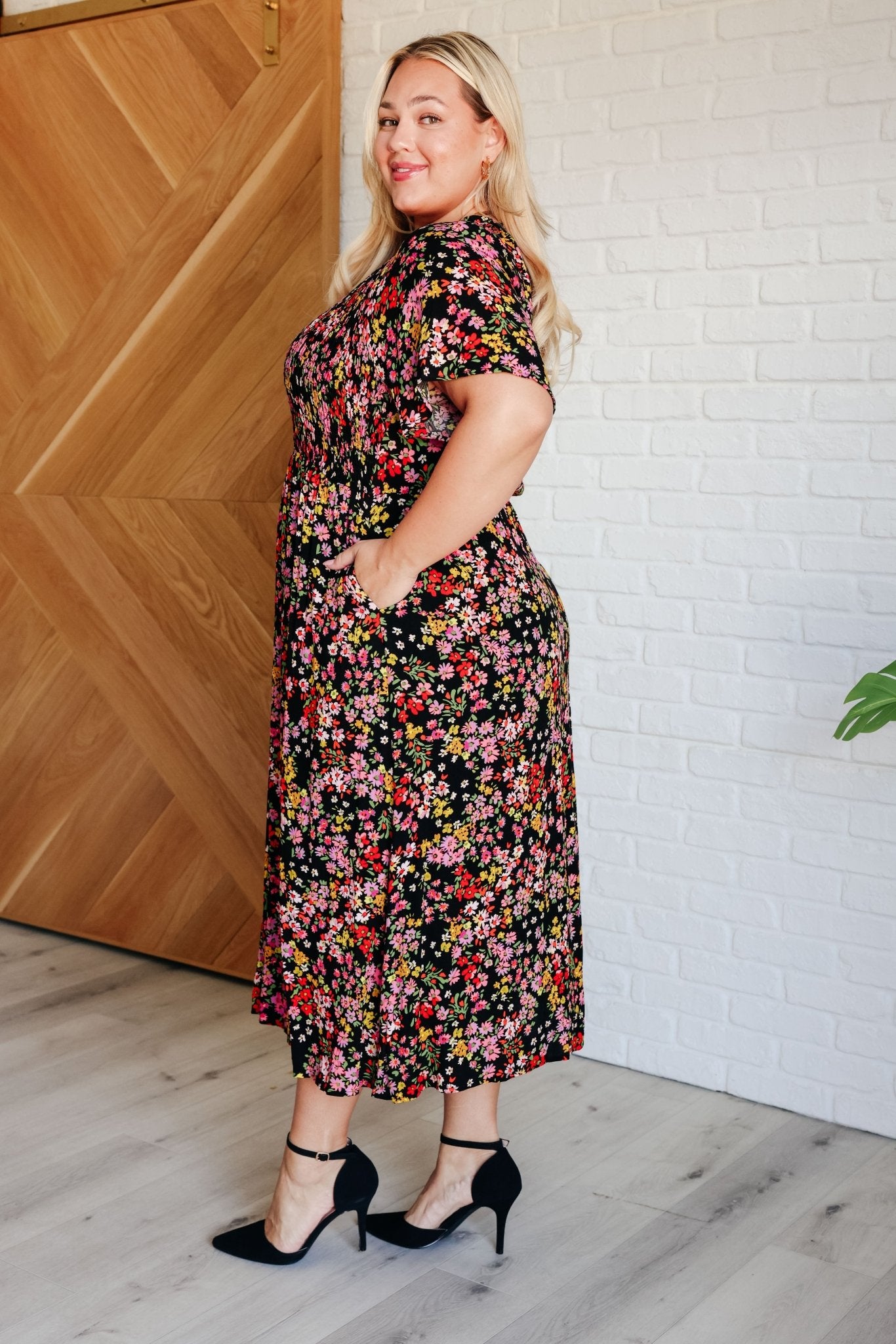 Wildflower and Barley V - Neck Button Up Dress - Loving God