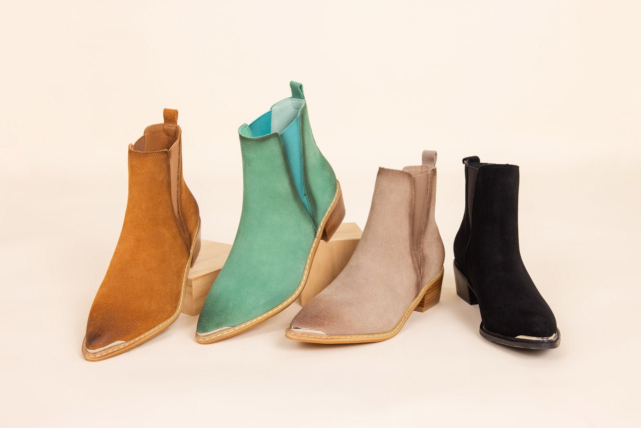 Wylie Suede Ankle Boot in Tan - Loving God
