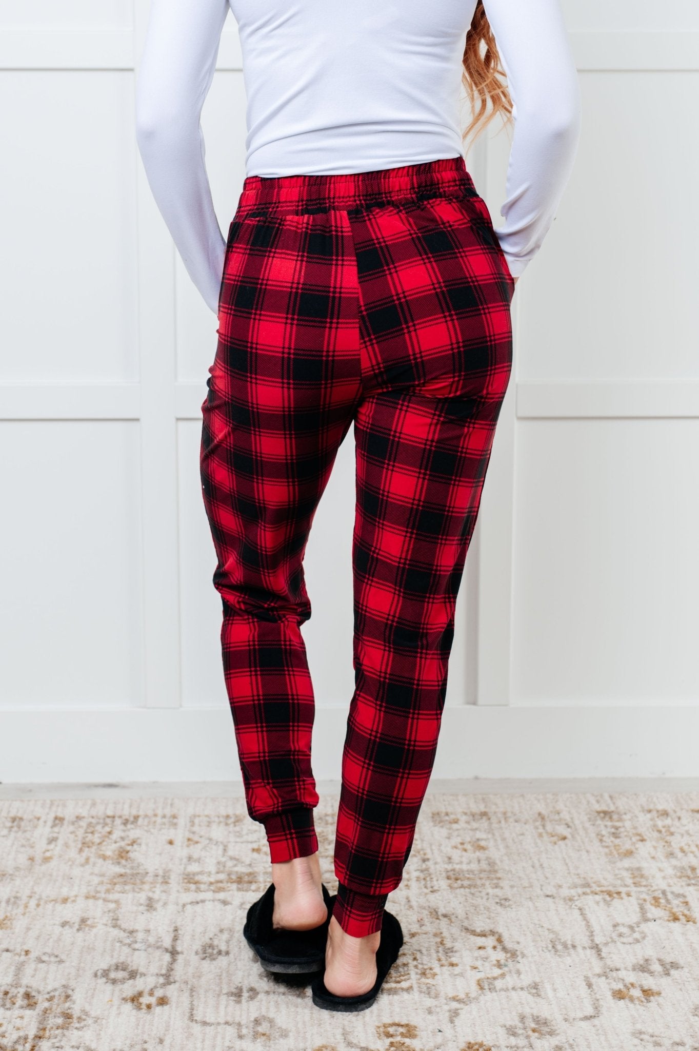 Your New Favorite Joggers in Red Plaid - Loving God
