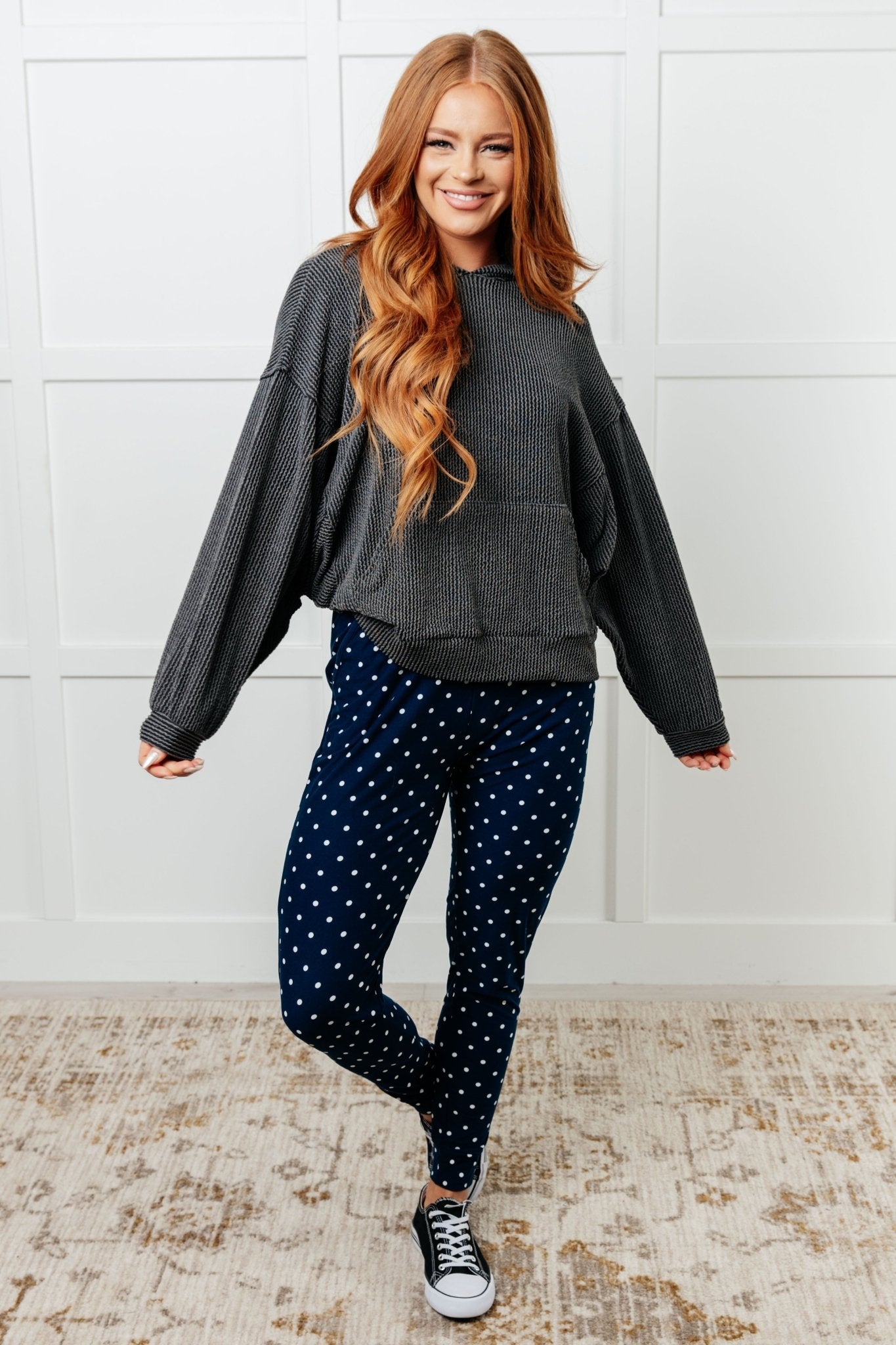 Your New Favorite Joggers in White Polka Dot - Loving God