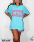 Loving God Amen Checkered Print Neon Colors Gildan Tshirt Oversized Crewneck Sweatshirt Tank Top Neon Womenswear Tee Trendy Summer Fashion
