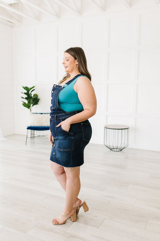 Agnes Denim Overall Dress - Loving God