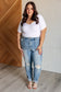 Aiden High Rise Patch Pocket Distressed Boyfriend Jeans - Loving God