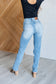 Aiden High Rise Patch Pocket Distressed Boyfriend Jeans - Loving God