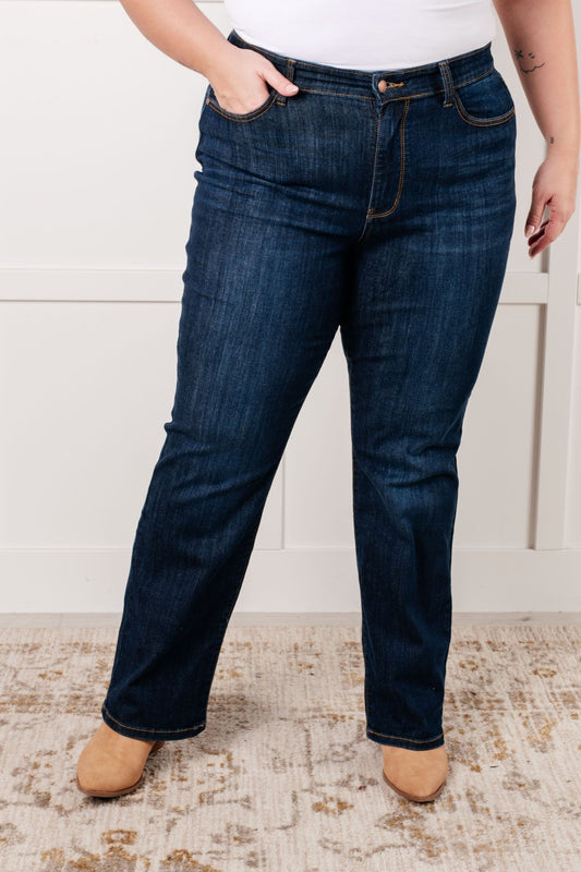 Alaina High Rise Classic Straight Jeans - Loving God