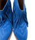 Amos Fringe Ankle Bootie in Blue Suede - Loving God