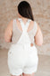 Anna High Rise Garment Dyed Cutoff Shortalls in Ecru - Loving God