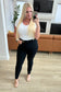 Audrey High Rise Control Top Classic Skinny Jeans in Black - Loving God