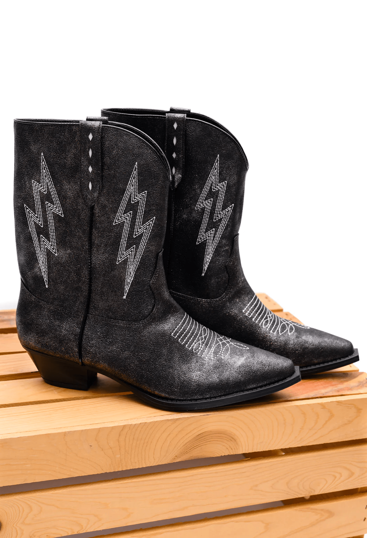 Bowie Metallic Boot in Black - Loving God