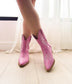 Bowie Metallic Boot in Pink - Loving God