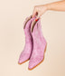 Bowie Metallic Boot in Pink - Loving God