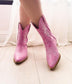 Bowie Metallic Boot in Pink - Loving God