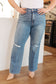 Bree High Rise Control Top Distressed Straight Jeans - Loving God