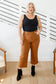 Briar High Rise Control Top Wide Leg Crop Jeans in Camel - Loving God
