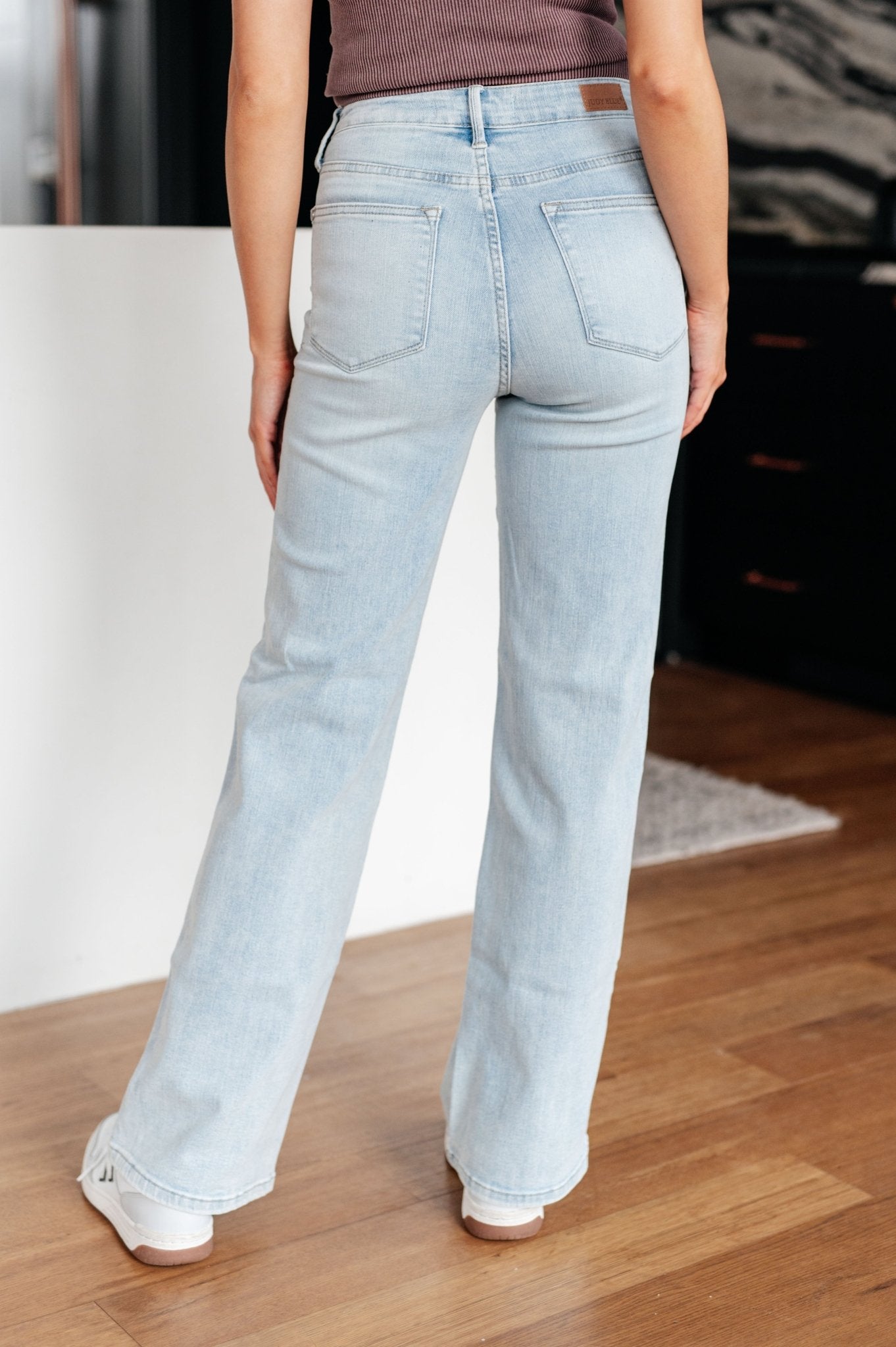 Brooke High Rise Control Top Vintage Wash Straight Jeans - Loving God