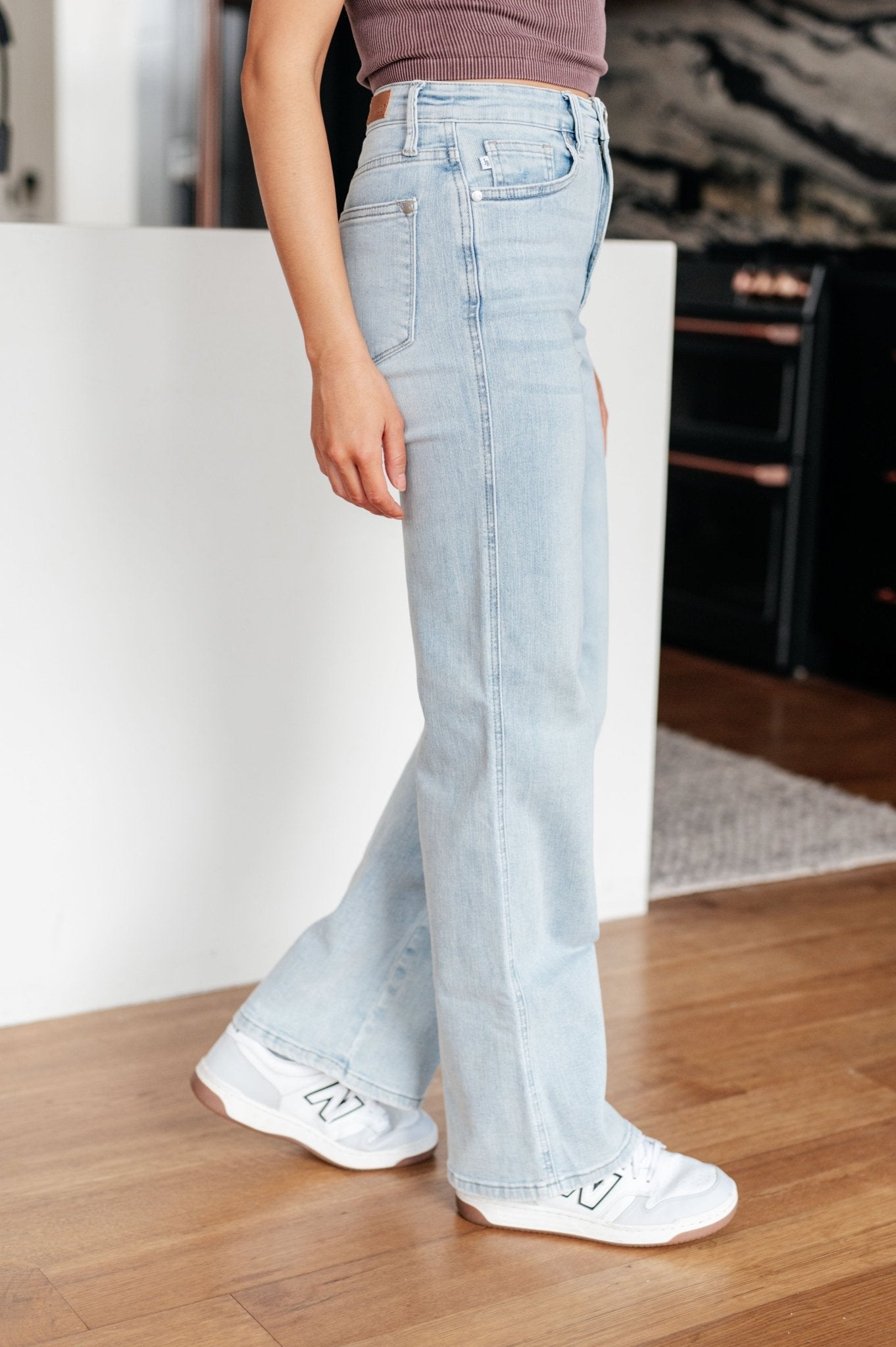 Brooke High Rise Control Top Vintage Wash Straight Jeans - Loving God