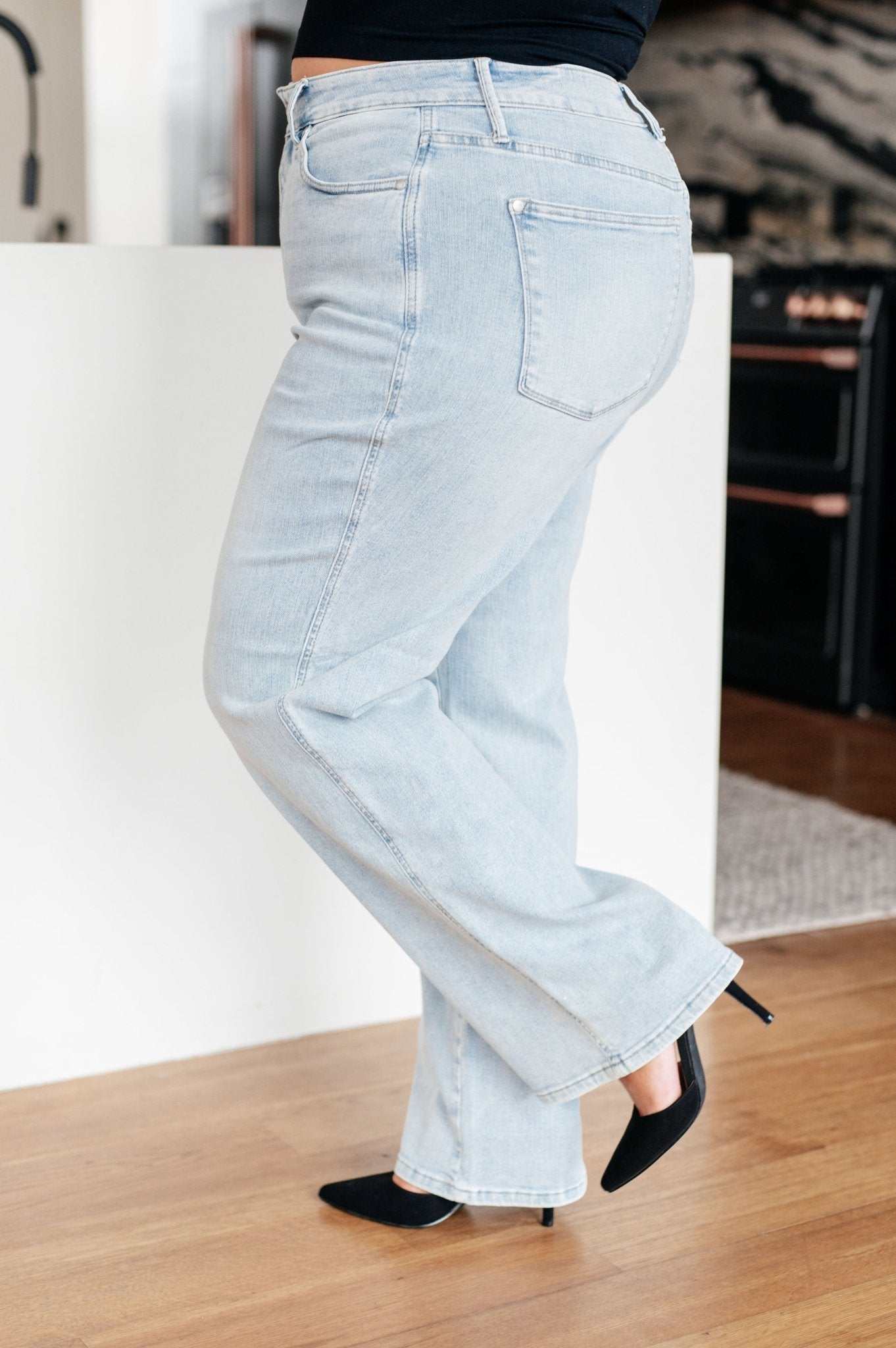Brooke High Rise Control Top Vintage Wash Straight Jeans - Loving God