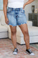 Callie High Rise Adjustable Button Cutoff Shorts - Loving God