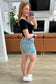 Callie High Rise Adjustable Button Cutoff Shorts - Loving God