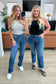 Campbell High Rise Center Seam Detail Straight Jeans - Loving God