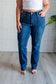 Campbell High Rise Center Seam Detail Straight Jeans - Loving God