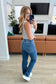 Campbell High Rise Center Seam Detail Straight Jeans - Loving God