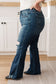 Cassandra High Rise Control Top Distressed Flare Jeans - Loving God