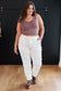Charlene High Rise Jogger in Ecru - Loving God