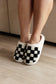 Checked Out Slippers in Black - Loving God
