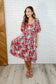 Dewdrop Blooms Puff Sleeve Floral Dress - Loving God