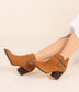 Elsa Leather Ankle Boot in Tan - Loving God