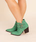 Elsa Leather Ankle Boot in Teal - Loving God