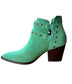 Elsa Leather Ankle Boot in Teal - Loving God