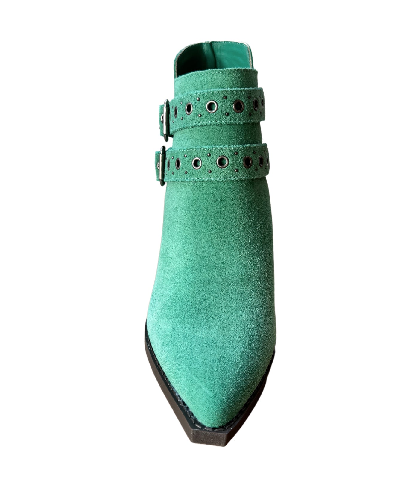 Elsa Leather Ankle Boot in Teal - Loving God