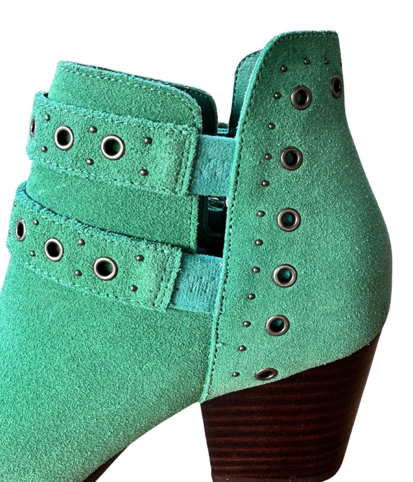 Elsa Leather Ankle Boot in Teal - Loving God