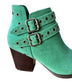 Elsa Leather Ankle Boot in Teal - Loving God