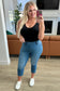 Emily High Rise Cool Denim Pull On Capri Jeans - Loving God