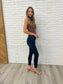 Fallon Mid Rise Adjustable Waist Raw Hem Skinny Jeans - Loving God