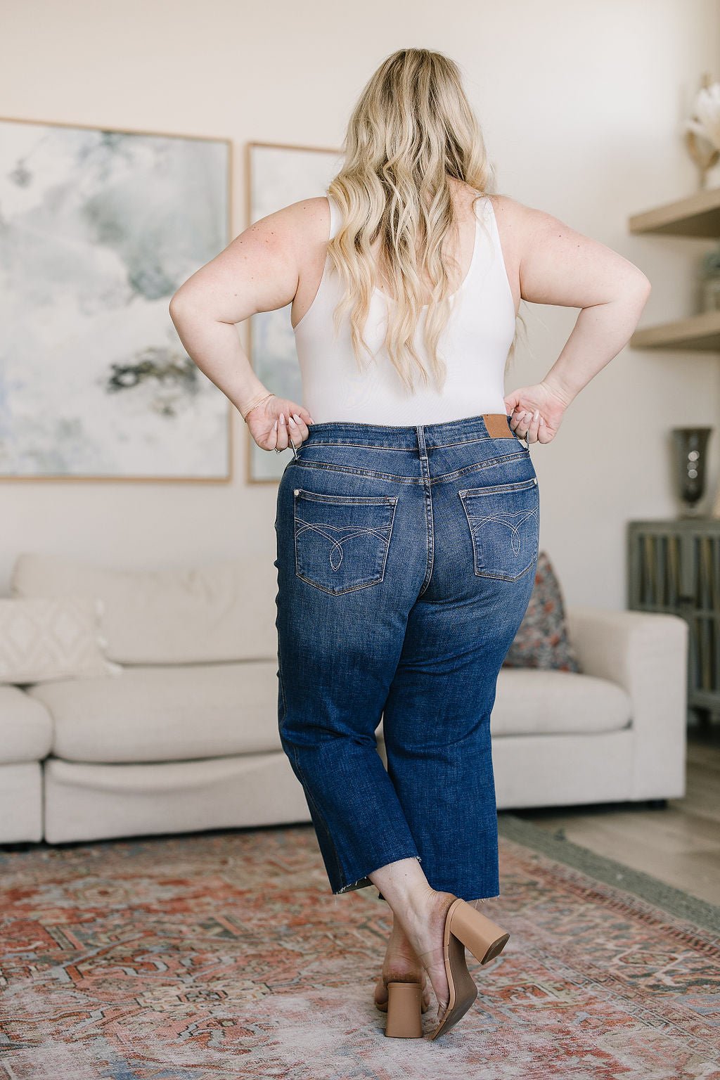 Hayes High Rise Wide Leg Crop Jeans - Loving God