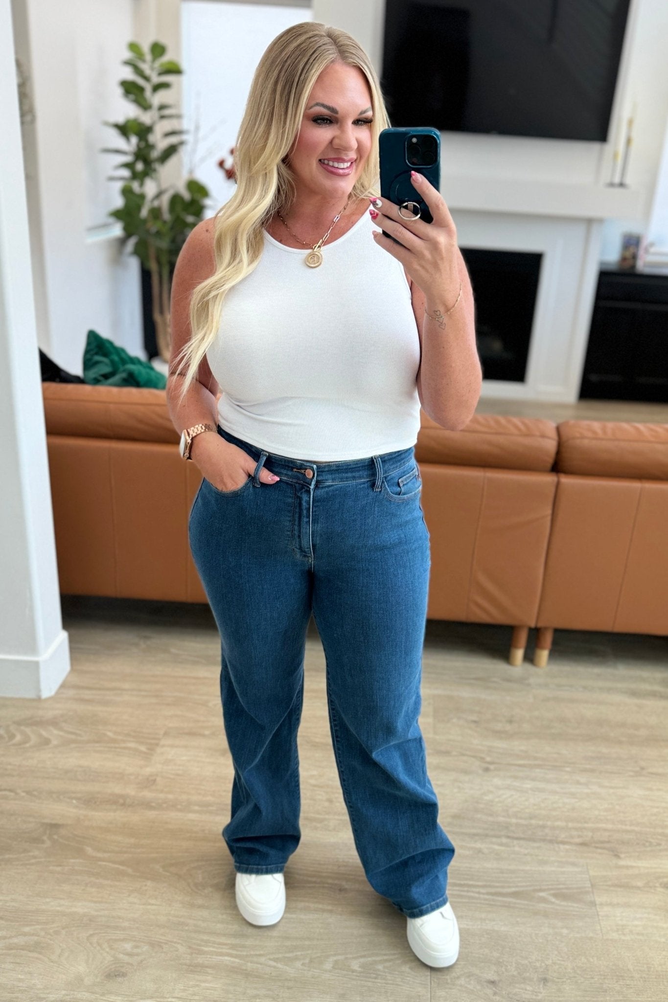 Hazel High Rise Vintage Wide Leg Jeans - Loving God