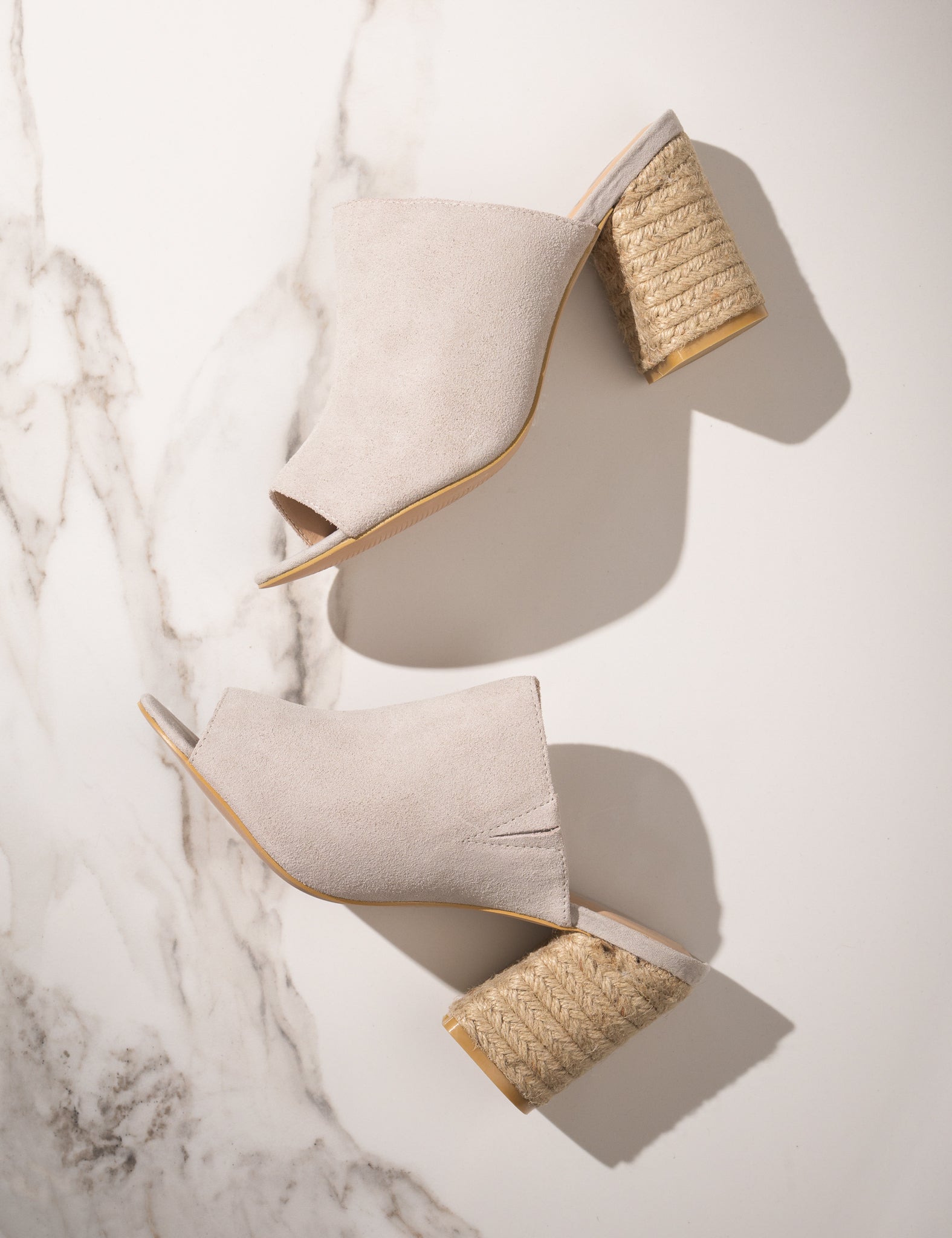 Helena Heeled Sandal in Ice Suede - Loving God