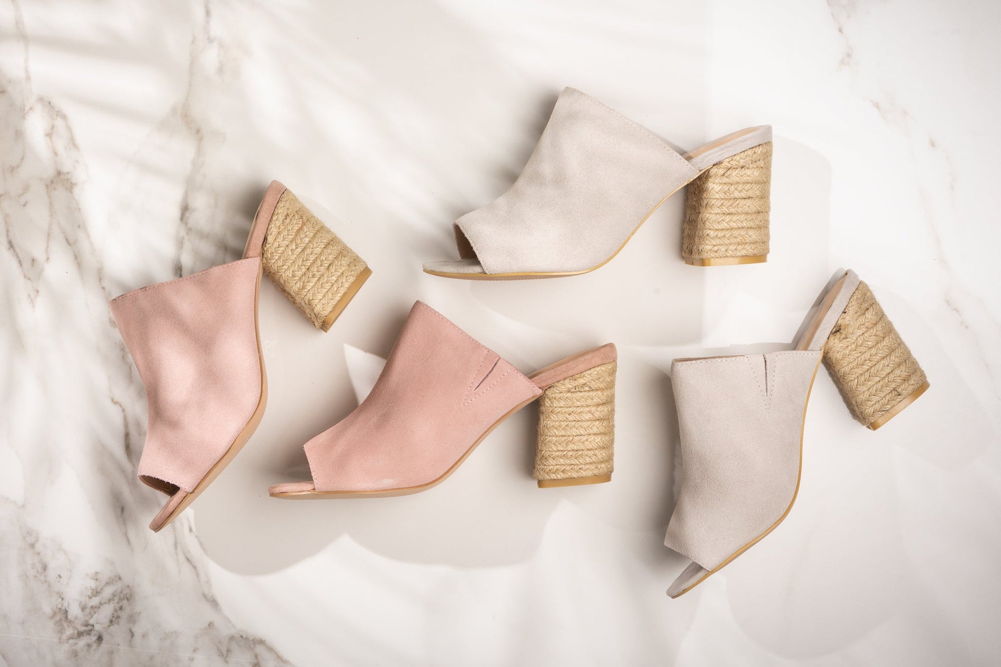 Helena Heeled Sandal in Ice Suede - Loving God